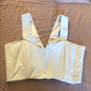 Olivaceous Pleather Crop Top